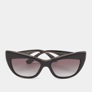 Pre Owned Dolce & Gabbana Black Gradient DG4417 Cat Eye Sunglasses