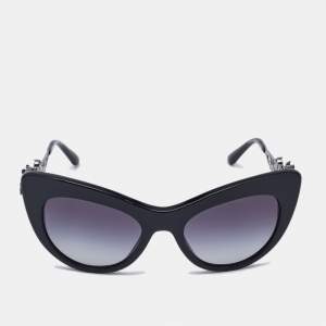Dolce & Gabbana Black Gradient DG 4302-B Floral Embellished Butterfly Sunglasses