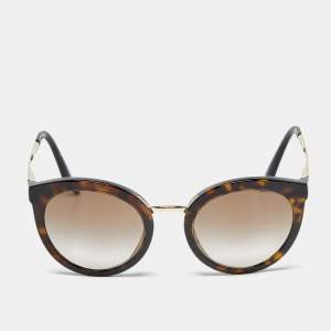 Pre Owned نظارة شمسية دولتشي أند غابانا DG4268 مستديرة متدرجة بنية/سلحفاة