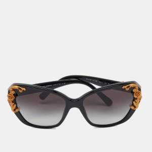 Pre Owned Dolce & Gabbana Black Gradient DG4167 Sicilian Baroque Sunglasses 