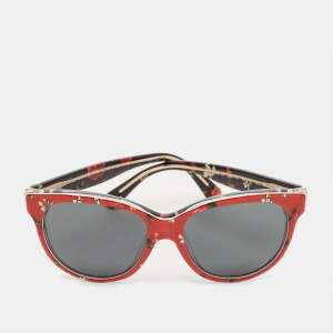 مملوكة مسبقًا Dolce & Gabbana Bambino Red/Black DG4176 Floral Frame Sunglasses