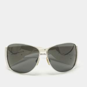 مملوكة مسبقًا Dolce & Gabbana White/Black DG2014 Oversized Sunglasses