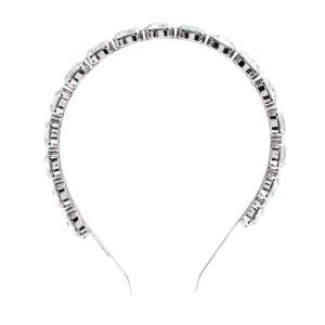 Dolce & Gabbana Crystal Embellished Silver Tone Headband