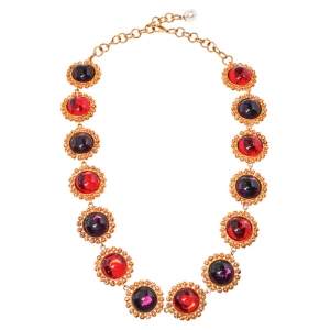 Dolce & Gabbana Red Crystal Embellished Necklace