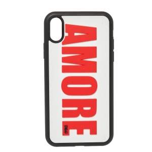 Dolce & Gabbana White Amore Embossed PVC iPhone XR Case
