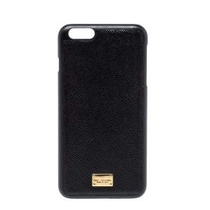 Dolce & Gabbana Black Leather iPhone 7/8 Plus Case