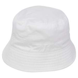 Dolce & Gabbana White Logo Embroidered Cotton Bucket Hat S