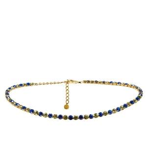 مملوكة مسبقًا Dolce & Gabbana Crystals Gold Tone Metal Belt