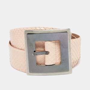 Dolce & Gabbana Pink Python Buckle Belt 85CM