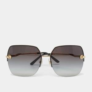 مملوكة مسبقًا Dolce & Gabbana Gold Tone/ Grey Gradient Oversized Sunglasses