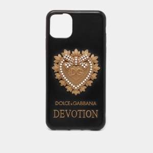 Dolce & Gabbana Black Rubber Devotion iPhone 11 Pro Max Cover