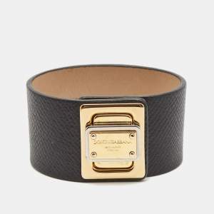 Dolce & Gabbana Leather Two Tone Bracelet