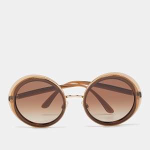 Dolce & Gabbana Brown Gradient Round Sunglasses