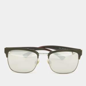 Pre Owned Dolce & Gabbana Dark Grey/Grey Mirrored DG2148 Square Sunglasses