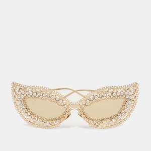 Dolce & Gabbana Gold Metal DG2238-B Cat-Eye Sunglasses