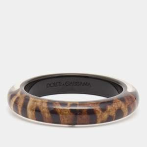 Dolce & Gabbana Leopard Resin Wide Bracelet