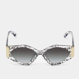 Dolce & Gabbana Grey Gradient DG4396 Graffiti Oval Sunglasses