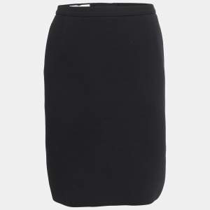 Dolce & Gabbana Vintage Black Wool-Blend Pencil Skirt M