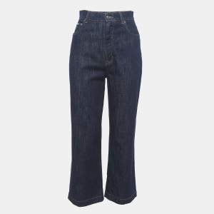 Pre Owned Dolce & Gabbana Navy Blue Denim High Rise Jeans S Waist 26"