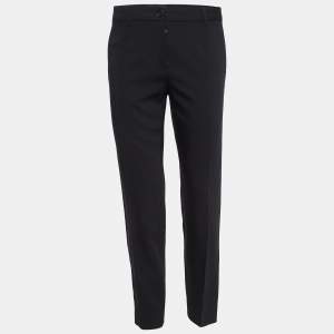 Pre Owned Dolce & Gabbana Black Wool Formal Trousers M