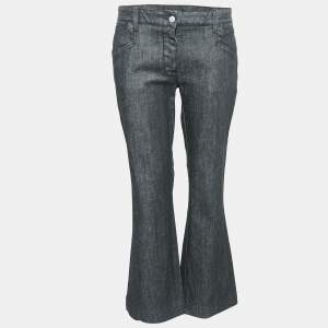 Pre Owned Dolce & Gabbana Black Denim Flared Jeans L Waist 35"