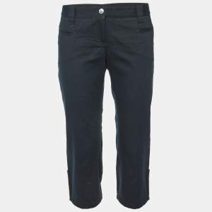 Dolce & Gabbana Black Crystal Embellished Capri Pants M