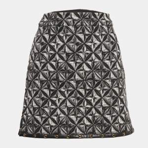 Louis Vuitton Black Printed Wool Mini Skirt XS