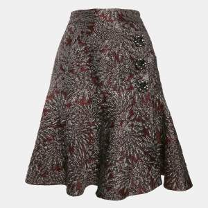 Dolce & Gabbana Metallic Jacquard Flared Mini Skirt M