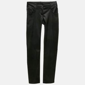 Dolce & Gabbana Black Satin Skinny Formal Trousers XS