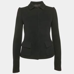 Dolce & Gabbana Vintage Black Felt Wool Jacket M 