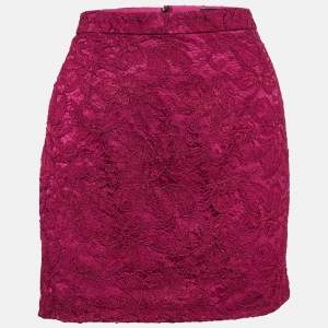 Dolce & Gabbana Pink Lace Mini Skirt M