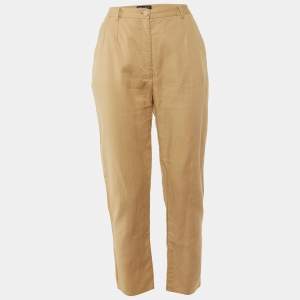 Dolce & Gabbana Beige Cotton Tapered Leg Pants L