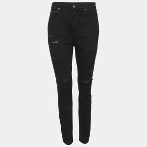 Dolce & Gabbana Black Ripped Denim Skinny Jeans M Waist 29"