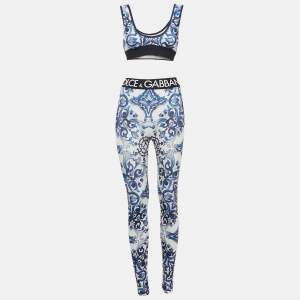 Dolce & Gabbana Blue Majolica Print Jersey Tracksuit S