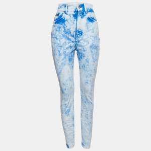 Dolce & Gabbana White/Blue Tie-Dye Denim Jeans M Waist 28" 