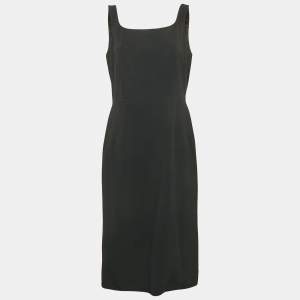 Dolce & Gabbana Black Crepe Sleeveless Midi Dress XL