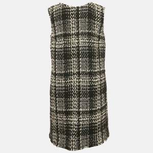 Dolce & Gabbana Black Tweed Shift Dress M