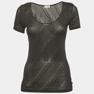 Dolce & Gabbana Underwear Black Monogram Jersey Top L