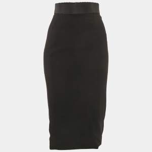 Dolce & Gabbana Black Crepe Pencil Skirt S