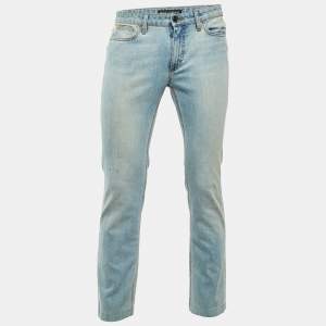 Dolce & Gabbana Blue Denim Tapered Leg Jeans M