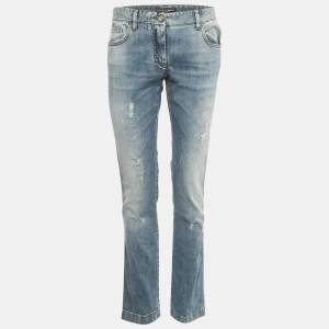 Dolce & Gabbana Blue Faded Denim Skinny Jeans M Waist 30"