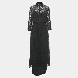 Pre Owned Valentino Lace Maxi Shirt Dress L 