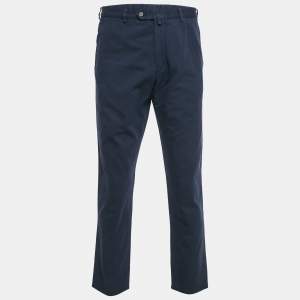 مملوكة مسبقًا بنطلون دولتشي آند غابانا قطن أزرق رسمي مقاس ضخم - إكس إكس لارج