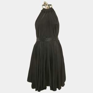 Pre Owned D&G Black Jersey Halter Neck Mini Dress S