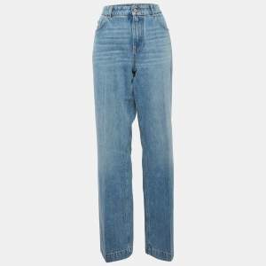 Pre Owned Dolce & Gabbana Blue Denim Straight Leg Jeans M/Waist 32"