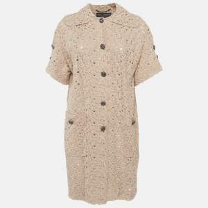 مملوكة مسبقًا Dolce & Gabbana Pink Lace Sheer Coat XS