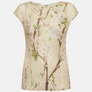 مملوكة مسبقًا {"name": "Dolce & Gabbana Beige Floral Print Chiffon Sheer Top S", "name_ar": "توب دولتشي آند غابانا شيفون شفاف بطبعة مورد بيج مقاس صغير - سمول"}