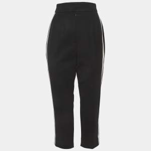 Pre Owned Dolce & Gabbana Black Twill Side Striped Trouser S