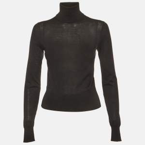 مملوكة مسبقًا Dolce & Gabbana Black Cashmere Knit Turtle Neck Sweater XS