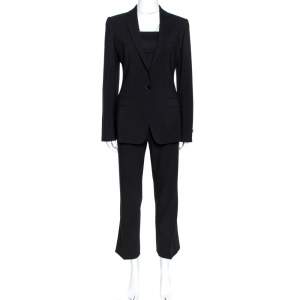 Pre Owned Dolce & Gabbana Black Wool Martini Trouser Suit S